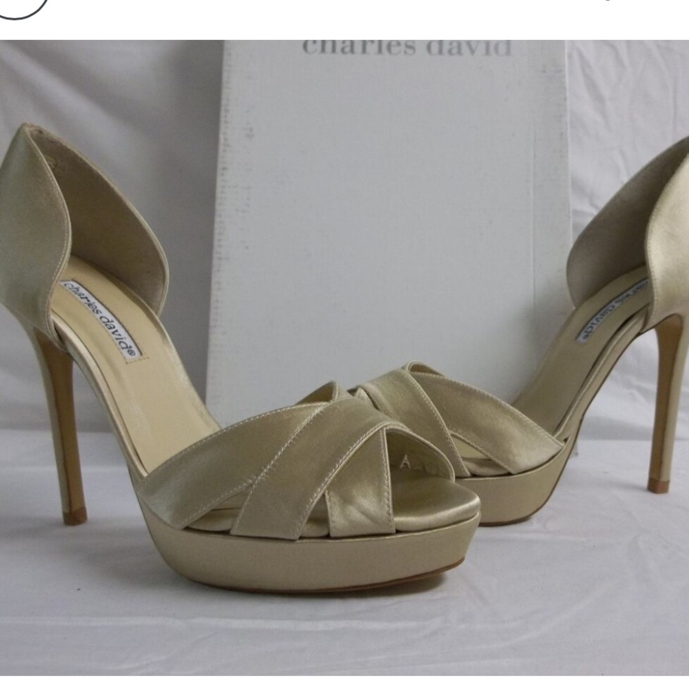 Charles David gold heels